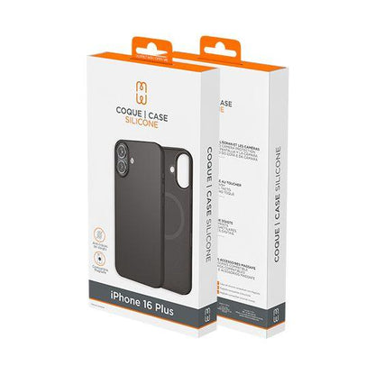 Coque silicone MagSafe iPhone 16 Plus - Noir