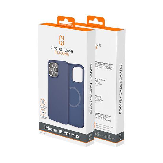 Coque silicone MagSafe iPhone 16 Pro Max - Bleu